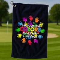 I See Your True Colors Autism Golf Towel