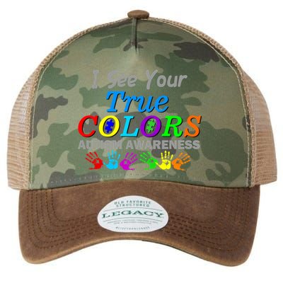 I See Your True Colors Autism Awareness Legacy Tie Dye Trucker Hat