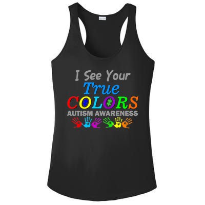 I See Your True Colors Autism Awareness Ladies PosiCharge Competitor Racerback Tank