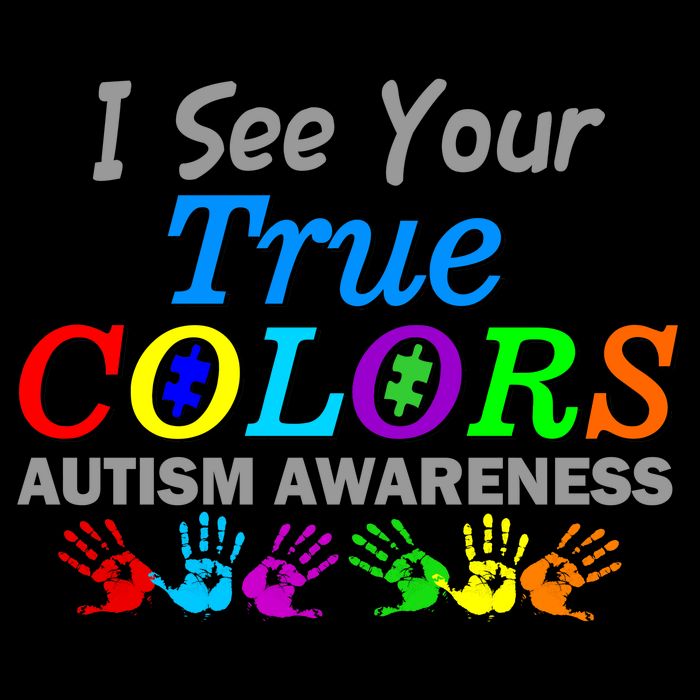 I See Your True Colors Autism Awareness Womens T-Shirt