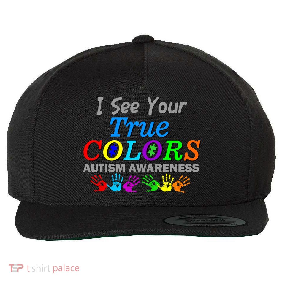 I See Your True Colors Autism Awareness Wool Snapback Cap