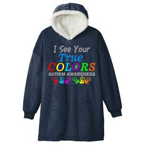 I See Your True Colors Autism Awareness Hooded Wearable Blanket