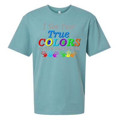 I See Your True Colors Autism Awareness Sueded Cloud Jersey T-Shirt