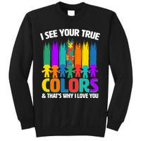 I See Your True Colors Autism Awareness Support Sweatshirt