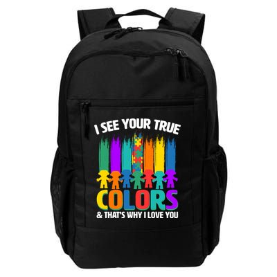 I See Your True Colors Autism Awareness Support Backpack