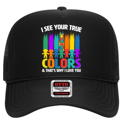 I See Your True Colors Autism Awareness Support Trucker Hat