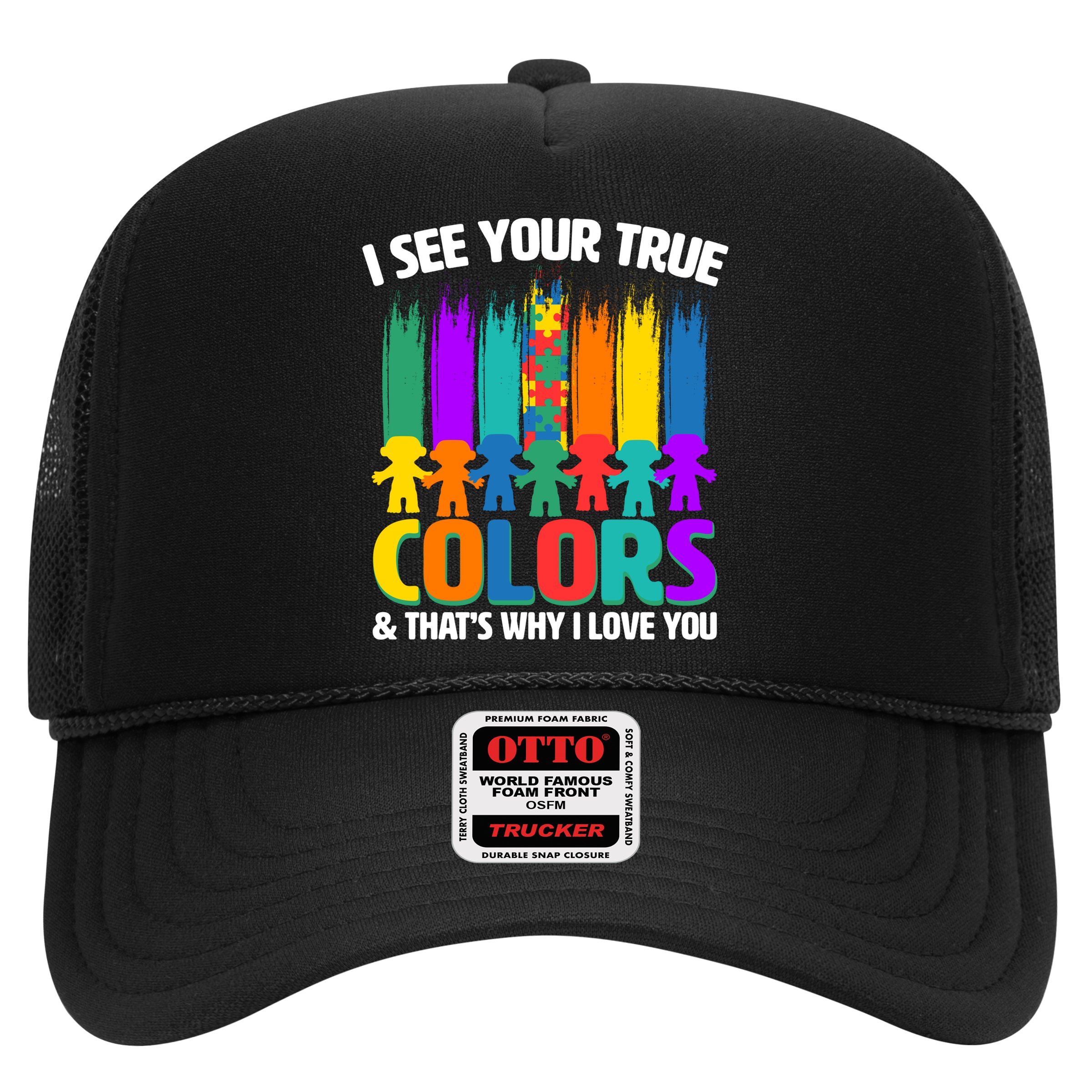 I See Your True Colors Autism Awareness Support Hat