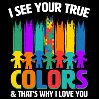 I See Your True Colors Autism Awareness Support Visor