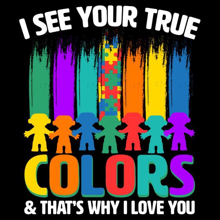 I See Your True Colors Autism Awareness Support Visor