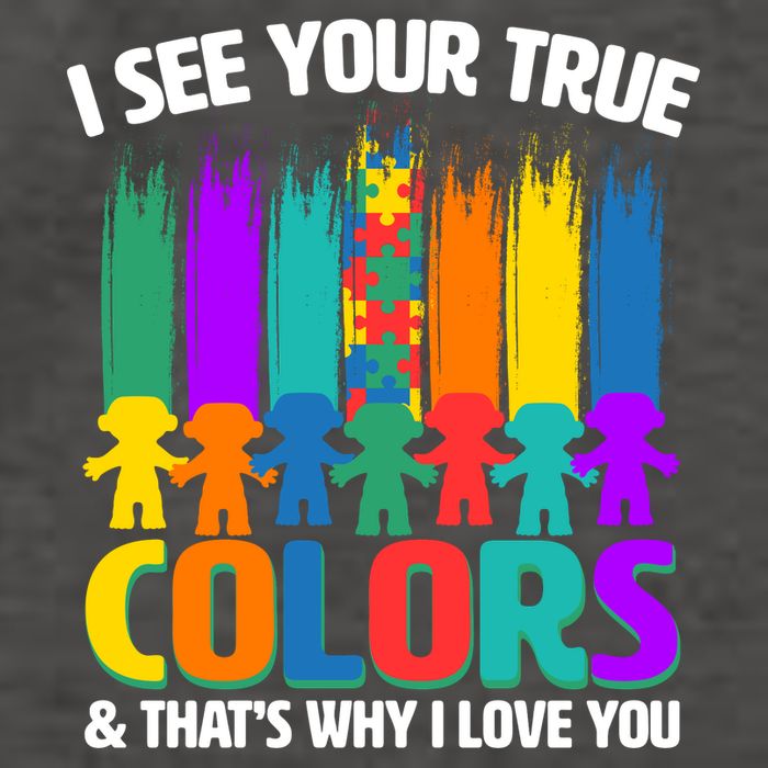 I See Your True Colors Autism Awareness Support Vector Backpack