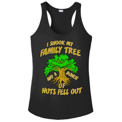 I Shook My Family Tree and a Bunch of Nuts Fell Out Ladies PosiCharge Competitor Racerback Tank