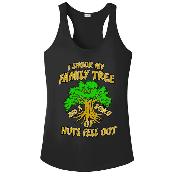 I Shook My Family Tree and a Bunch of Nuts Fell Out Ladies PosiCharge Competitor Racerback Tank