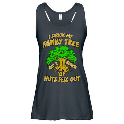 I Shook My Family Tree and a Bunch of Nuts Fell Out Ladies Essential Flowy Tank