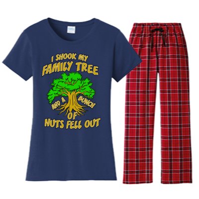 I Shook My Family Tree and a Bunch of Nuts Fell Out Women's Flannel Pajama Set