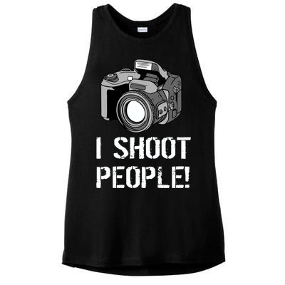 I Shoot People (Camera) Ladies PosiCharge Tri-Blend Wicking Tank