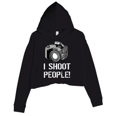 I Shoot People (Camera) Crop Fleece Hoodie