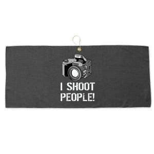 I Shoot People (Camera) Large Microfiber Waffle Golf Towel