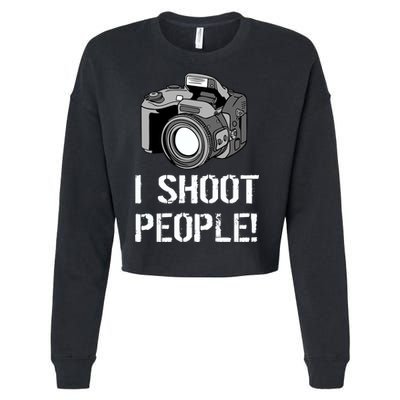 I Shoot People (Camera) Cropped Pullover Crew