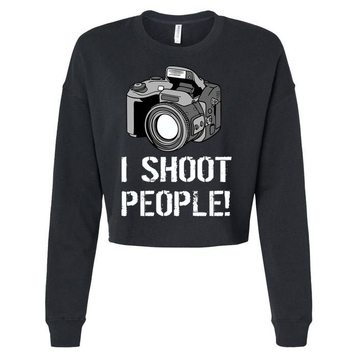 I Shoot People (Camera) Cropped Pullover Crew