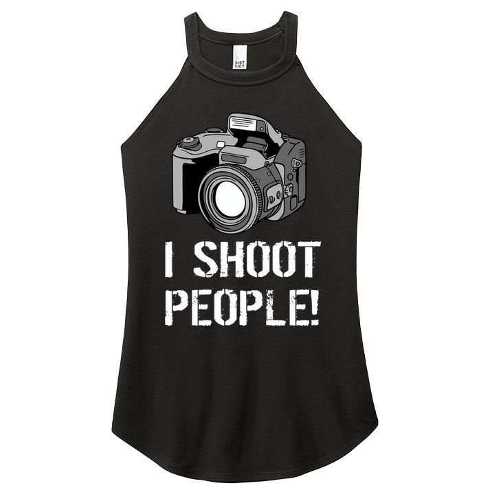I Shoot People (Camera) Women's Perfect Tri Rocker Tank