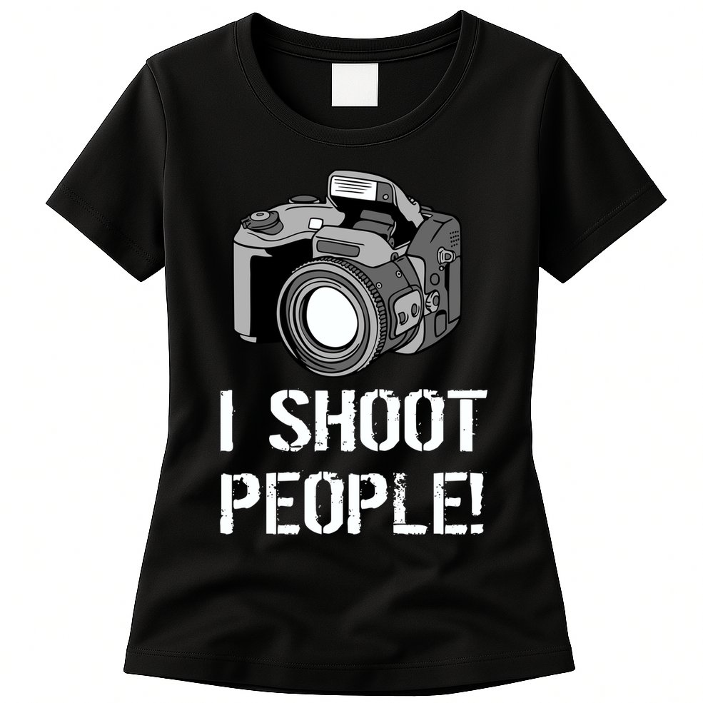 I Shoot People (Camera) Womens T-Shirt
