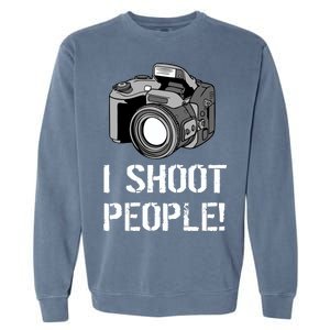 I Shoot People (Camera) Garment-Dyed Sweatshirt