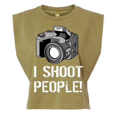 I Shoot People (Camera) Garment-Dyed Women's Muscle Tee