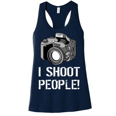 I Shoot People (Camera) Women's Racerback Tank