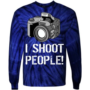 I Shoot People (Camera) Tie-Dye Long Sleeve Shirt