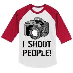 I Shoot People (Camera) Kids Colorblock Raglan Jersey