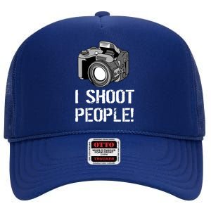 I Shoot People (Camera) High Crown Mesh Back Trucker Hat