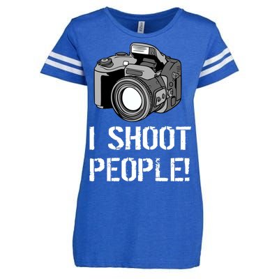 I Shoot People (Camera) Enza Ladies Jersey Football T-Shirt