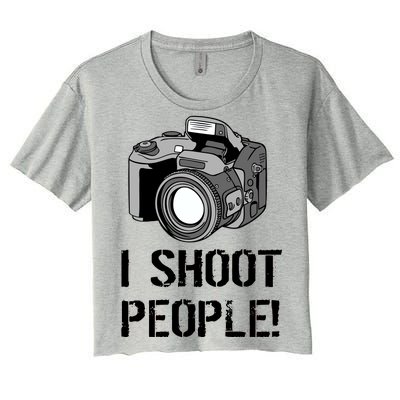 I Shoot People (Camera) Women's Crop Top Tee