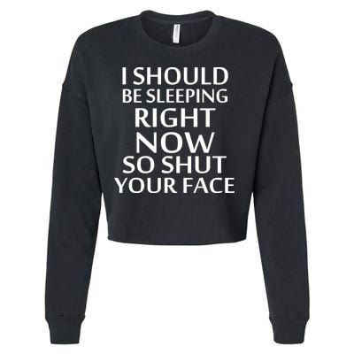 I Should Be Sleeping So Shut Your Face Cropped Pullover Crew