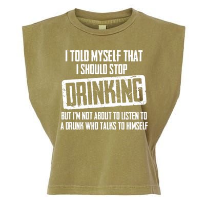 I Should Stop Drinking Funny Garment-Dyed Women's Muscle Tee