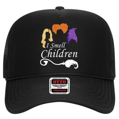 I Smell Children Funny Halloween High Crown Mesh Back Trucker Hat