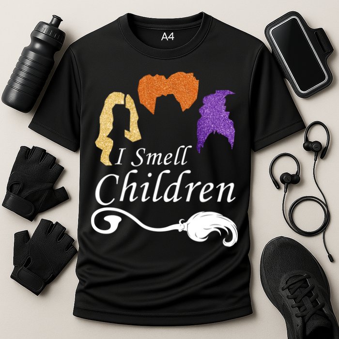 I Smell Children Funny Halloween Cooling Performance Crew T-Shirt