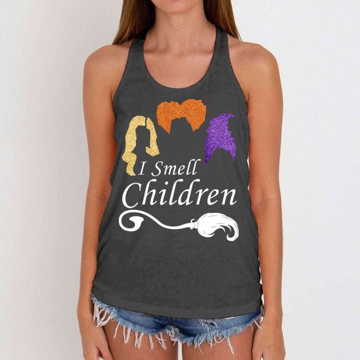 I Smell Children Funny Halloween Women's Knotted Racerback Tank