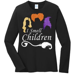 I Smell Children Funny Halloween Ladies Long Sleeve Shirt