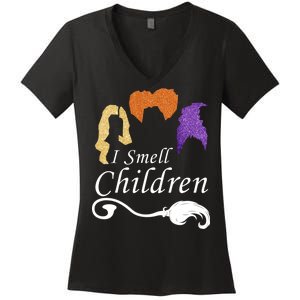 I Smell Children Funny Halloween Women's V-Neck T-Shirt