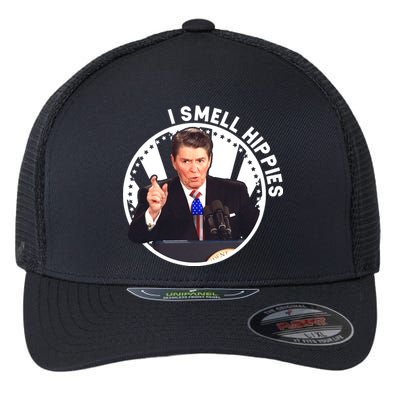 I Smell Hippies Reagan  Flexfit Unipanel Trucker Cap