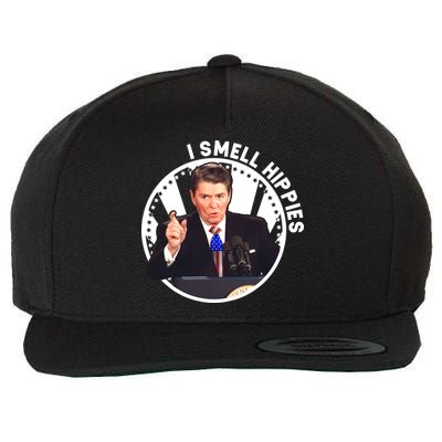 I Smell Hippies Reagan  Wool Snapback Cap