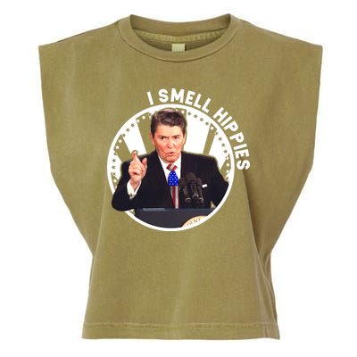 I Smell Hippies Reagan  Garment-Dyed Women's Muscle Tee