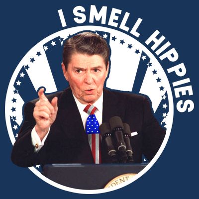 I Smell Hippies Reagan  T-Shirt