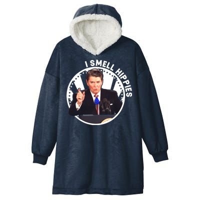 I Smell Hippies Reagan  Hooded Wearable Blanket