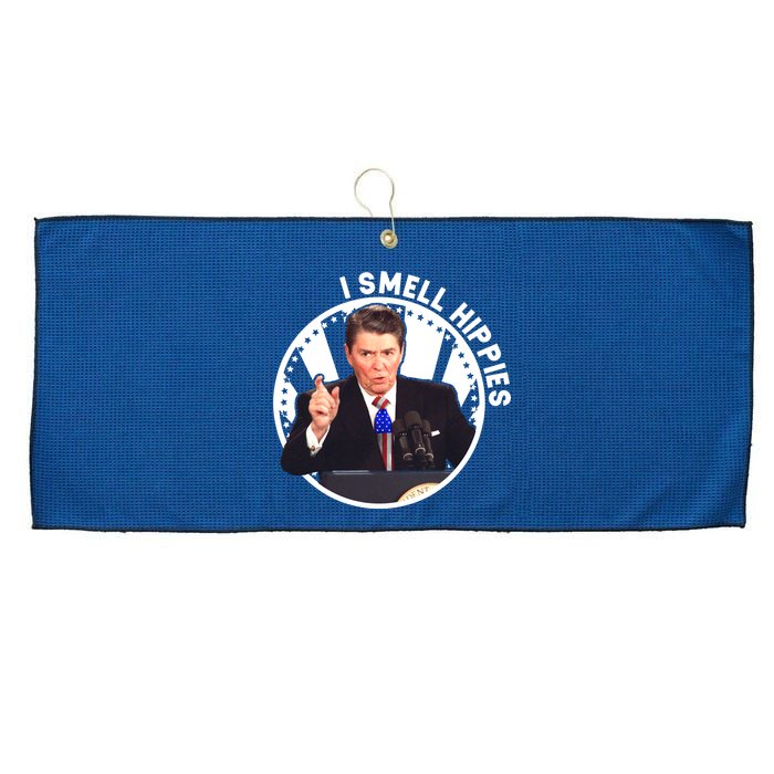 I Smell Hippies Reagan  Large Microfiber Waffle Golf Towel