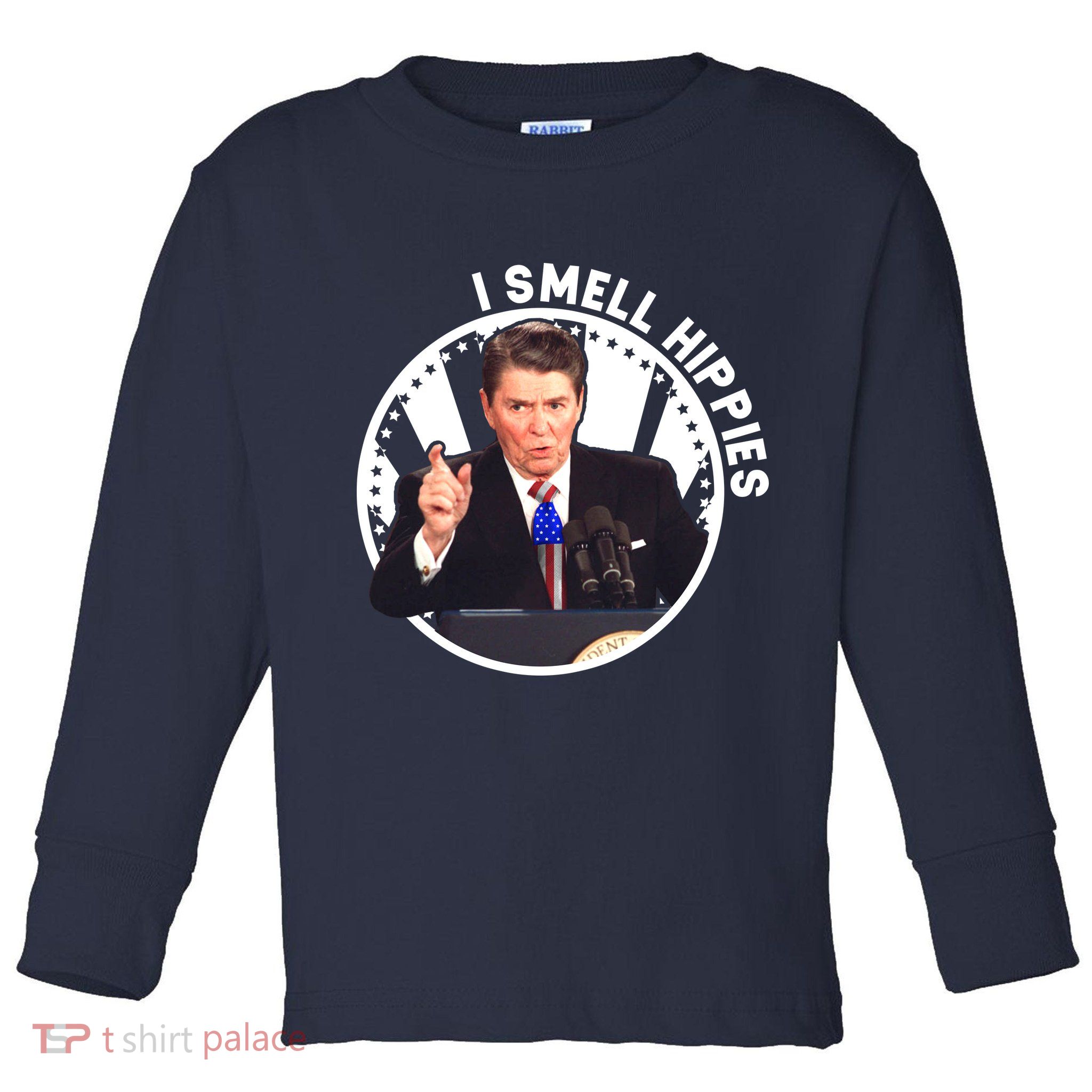 I Smell Hippies Reagan  Toddler Long Sleeve Shirt