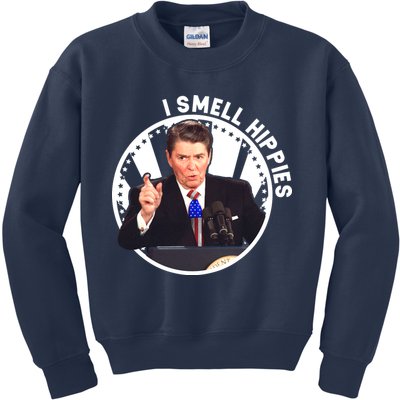 I Smell Hippies Reagan  Kids Sweatshirt
