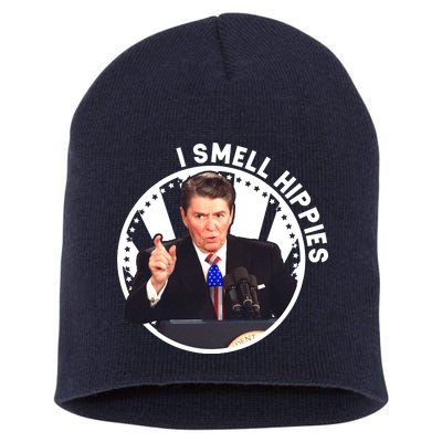 I Smell Hippies Reagan  Short Acrylic Beanie