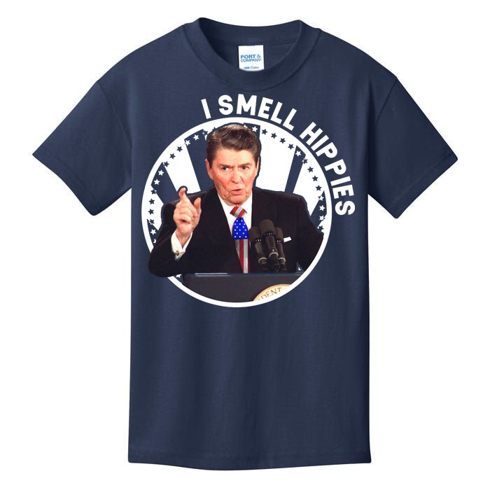 I Smell Hippies Reagan  Kids T-Shirt